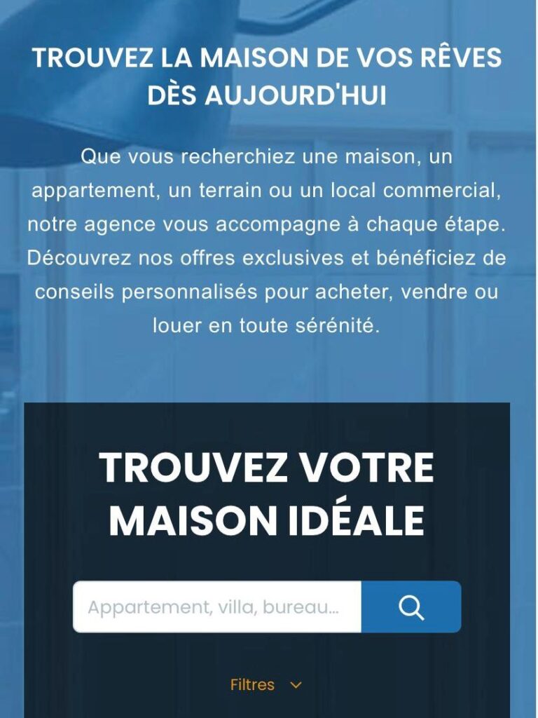 Site web de CCI Immobilier